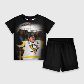 Детский костюм с шортами 3D с принтом Евгений Малкин в Тюмени,  |  | hockey | malkin | nhl | penguins | pittsburgh | pittsburgh penguins | евгений малкин | малкин | нхл | пингвинз | питтсбург | питтсбург пингвинз | россия | сборная россии | спорт | хоккей | шайба