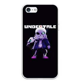 Чехол для iPhone 5/5S матовый с принтом UNDERTALE в Тюмени, Силикон | Область печати: задняя сторона чехла, без боковых панелей | chara | frisk | sans | undertale | андертале | андертейл | игра | подземная история | подземная сказка | санс | ундертале | фриск | чара