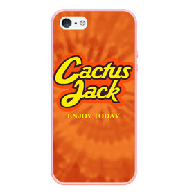 Чехол для iPhone 5/5S матовый с принтом Cactus Jack в Тюмени, Силикон | Область печати: задняя сторона чехла, без боковых панелей | reeses puffs | travis scott | джэк | кактус | трэвис скотт