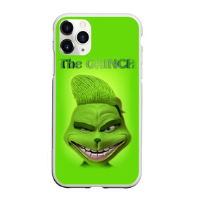 Чехол для iPhone 11 Pro Max матовый с принтом Grinch Face в Тюмени, Силикон |  | Тематика изображения на принте: christmas | claus | grinch stole | how the | jingle | merry | santa | гринч | гуманоид | диккенс | ктоград | олени | рождество | снежинки | чарльз