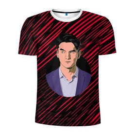 Мужская футболка 3D спортивная с принтом Нурлан Сабуров в Тюмени, 100% полиэстер с улучшенными характеристиками | приталенный силуэт, круглая горловина, широкие плечи, сужается к линии бедра | казах | камеди | нурик | нурлан | сабуров | стендап