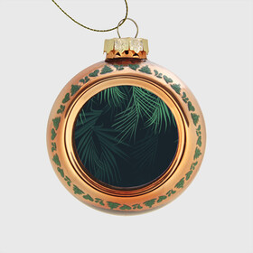 Стеклянный ёлочный шар с принтом Пальмовый узор в Тюмени, Стекло | Диаметр: 80 мм | джунгли | зелёный | лепестки | лепесток | лес | листья | пальма | пальмы | папоротник | салатовый | тропики | черный