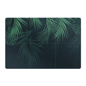 Магнитный плакат 3Х2 с принтом Пальмовый узор в Тюмени, Полимерный материал с магнитным слоем | 6 деталей размером 9*9 см | Тематика изображения на принте: джунгли | зелёный | лепестки | лепесток | лес | листья | пальма | пальмы | папоротник | салатовый | тропики | черный