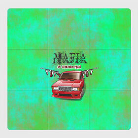 Магнитный плакат 3Х3 с принтом Mafia в Тюмени, Полимерный материал с магнитным слоем | 9 деталей размером 9*9 см | Тематика изображения на принте: 2107 | mafia | бандиты | ваз | мафия | машины | семерка | таз | тазы