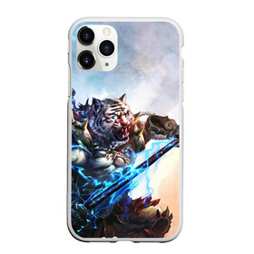 Чехол для iPhone 11 Pro матовый с принтом Warrior Zoomorph в Тюмени, Силикон |  | Тематика изображения на принте: mmorpg | perfect world | pw | амфибии | воин | древние | друид | жнец | жрец | зооморфы | идеальный мир | лучник | люди | маг | оборотень | паладин | пв | сиды | страж | стрелок | тени | шаман