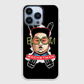 Чехол для iPhone 13 Pro с принтом Бум в Тюмени,  |  | man | взрыв | ким чен ын | кндр | корея | личность | очки | президент | ракета
