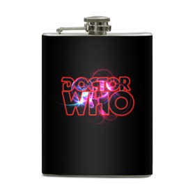 Фляга с принтом Doctor Who в Тюмени, металлический корпус | емкость 0,22 л, размер 125 х 94 мм. Виниловая наклейка запечатывается полностью | doctor | who | доктор | доктор кто | кто