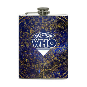 Фляга с принтом Doctor Who в Тюмени, металлический корпус | емкость 0,22 л, размер 125 х 94 мм. Виниловая наклейка запечатывается полностью | doctor | who | доктор | доктор кто | кто