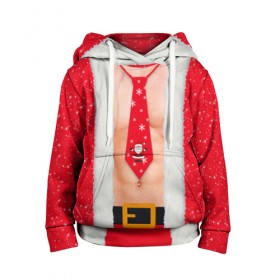 Детская толстовка 3D с принтом Рождественский костюм в Тюмени, 100% полиэстер | двухслойный капюшон со шнурком для регулировки, мягкие манжеты на рукавах и по низу толстовки, спереди карман-кенгуру с мягким внутренним слоем | 