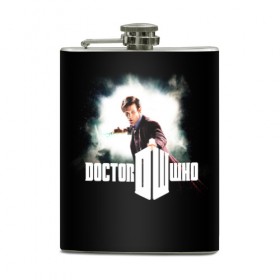 Фляга с принтом Doctor Who в Тюмени, металлический корпус | емкость 0,22 л, размер 125 х 94 мм. Виниловая наклейка запечатывается полностью | Тематика изображения на принте: doctor | who | доктор | доктор кто | кто