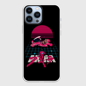 Чехол для iPhone 13 Pro Max с принтом Akirа в Тюмени,  |  | akira | anime | dark | glitch | manga | retro | sci fi | акира | аниме | в костюме | глитч | граффити | закат | идзо хасимо | иероглифы | кацухиро отомо | луна | манга | мотоцикл | мотоцикл будущего | на японском языке