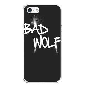 Чехол для iPhone 5/5S матовый с принтом Bad wolf в Тюмени, Силикон | Область печати: задняя сторона чехла, без боковых панелей | bbc | dimension | dr who | jenna coleman | jodie whittaker | matt smith | relative | resolution | space | tardis | the doctor | time | галлифрей | джоди уиттакер | доктор кто | тардис