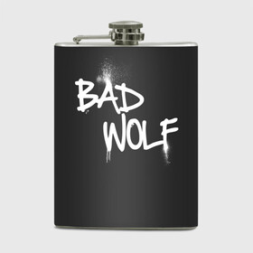 Фляга с принтом Bad wolf в Тюмени, металлический корпус | емкость 0,22 л, размер 125 х 94 мм. Виниловая наклейка запечатывается полностью | bbc | dimension | dr who | jenna coleman | jodie whittaker | matt smith | relative | resolution | space | tardis | the doctor | time | галлифрей | джоди уиттакер | доктор кто | тардис