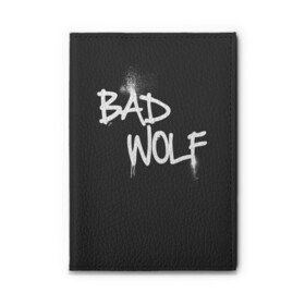 Обложка для автодокументов с принтом Bad wolf в Тюмени, натуральная кожа |  размер 19,9*13 см; внутри 4 больших “конверта” для документов и один маленький отдел — туда идеально встанут права | Тематика изображения на принте: bbc | dimension | dr who | jenna coleman | jodie whittaker | matt smith | relative | resolution | space | tardis | the doctor | time | галлифрей | джоди уиттакер | доктор кто | тардис