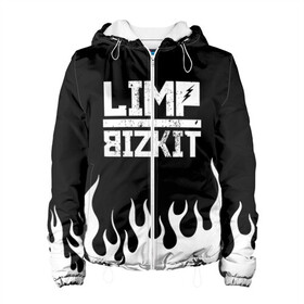 Женская куртка 3D с принтом Limp Bizkit в Тюмени, ткань верха — 100% полиэстер, подклад — флис | прямой крой, подол и капюшон оформлены резинкой с фиксаторами, два кармана без застежек по бокам, один большой потайной карман на груди. Карман на груди застегивается на липучку | bizkit | limp | limp bizkit | music | rock | бизкиты | лимп бизкит | лимпы | липкие письки | музыка | рок