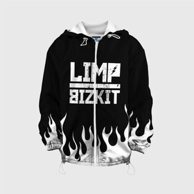 Детская куртка 3D с принтом Limp Bizkit в Тюмени, 100% полиэстер | застежка — молния, подол и капюшон оформлены резинкой с фиксаторами, по бокам — два кармана без застежек, один потайной карман на груди, плотность верхнего слоя — 90 г/м2; плотность флисового подклада — 260 г/м2 | Тематика изображения на принте: bizkit | limp | limp bizkit | music | rock | бизкиты | лимп бизкит | лимпы | липкие письки | музыка | рок