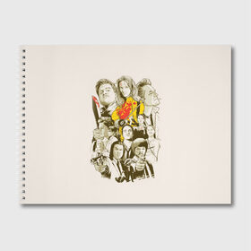 Альбом для рисования с принтом КВЕНТИН ТАРАНТИНО в Тюмени, 100% бумага
 | матовая бумага, плотность 200 мг. | tarantino | квентин тарантино | тарантино