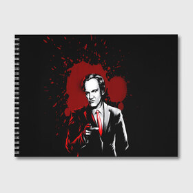 Альбом для рисования с принтом Quentin Tarantino в Тюмени, 100% бумага
 | матовая бумага, плотность 200 мг. | tarantino | здезда | квентин | тарантино | фильм