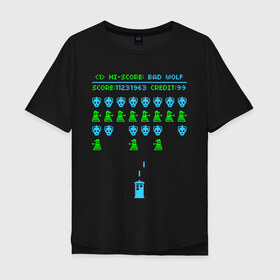 Мужская футболка хлопок Oversize с принтом Доктор Кто в Тюмени, 100% хлопок | свободный крой, круглый ворот, “спинка” длиннее передней части | doctor who | time lord | доктор | доктор кто | повелитель времени