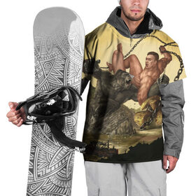 Накидка на куртку 3D с принтом Aniki Fight Art в Тюмени, 100% полиэстер |  | aniki | aquarell | art | billy | billy herrington | gachi | gachimuchi | van | акварель | аники | арт | вэн | гачи | гачибасс | гачимучи