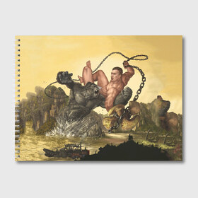 Альбом для рисования с принтом Aniki Fight Art в Тюмени, 100% бумага
 | матовая бумага, плотность 200 мг. | Тематика изображения на принте: aniki | aquarell | art | billy | billy herrington | gachi | gachimuchi | van | акварель | аники | арт | вэн | гачи | гачибасс | гачимучи