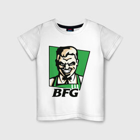 Детская футболка хлопок с принтом BFG в Тюмени, 100% хлопок | круглый вырез горловины, полуприлегающий силуэт, длина до линии бедер | Тематика изображения на принте: bfg | doom | doom eternal | дум