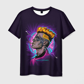 Мужская футболка 3D с принтом SAYONARA BOY. в Тюмени, 100% полиэфир | прямой крой, круглый вырез горловины, длина до линии бедер | Тематика изображения на принте: aldjey | allj | rap | sayonara boy | музыка | певец | рэп | сеньора бой | хип хоп | элджей