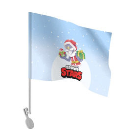 Флаг для автомобиля с принтом Brawl Stars. Christmas Barley в Тюмени, 100% полиэстер | Размер: 30*21 см | bo | brawl | brock | bull | colt | dynamike | elprimo | jessie | leon | moba | nita | shelly | stars | бо | брок | булл | джесси | динамайк | кольт | леон | нита | шелли | эльпримо