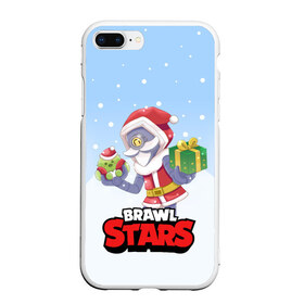 Чехол для iPhone 7Plus/8 Plus матовый с принтом Brawl Stars Christmas Barley в Тюмени, Силикон | Область печати: задняя сторона чехла, без боковых панелей | bo | brawl | brock | bull | colt | dynamike | elprimo | jessie | leon | moba | nita | shelly | stars | бо | брок | булл | джесси | динамайк | кольт | леон | нита | шелли | эльпримо