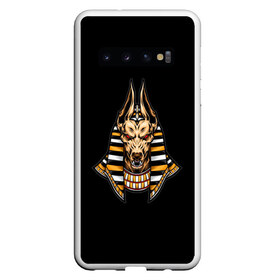 Чехол для Samsung Galaxy S10 с принтом Anubis в Тюмени, Силикон | Область печати: задняя сторона чехла, без боковых панелей | dog | анубис | бог | египет | миф | мумия | пирамида | собака | статуя