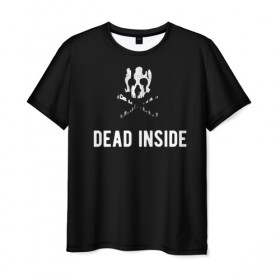 Мужская футболка 3D с принтом Дед Инсайд в Тюмени, 100% полиэфир | прямой крой, круглый вырез горловины, длина до линии бедер | dead | ded | did | insid | inside | гуль | деад | дед | дид | инсайд | инсайде | инсид | инсиде | токийский | токио