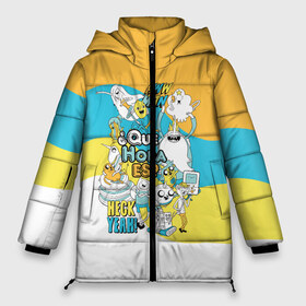 Женская зимняя куртка 3D с принтом Adventure Time в Тюмени, верх — 100% полиэстер; подкладка — 100% полиэстер; утеплитель — 100% полиэстер | длина ниже бедра, силуэт Оверсайз. Есть воротник-стойка, отстегивающийся капюшон и ветрозащитная планка. 

Боковые карманы с листочкой на кнопках и внутренний карман на молнии | adventure time | dsgngerzen | finn | jake | princess bubblegum | бубль гум | время приключений | парнишка | пёс | пес джейк | фин | финн и джейк | финн мёртанс vdgerir | финн парнишка
