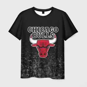 Мужская футболка 3D с принтом CHICAGO BULLS в Тюмени, 100% полиэфир | прямой крой, круглый вырез горловины, длина до линии бедер | bulls | chicago | chicago bulls | nba | red bulls | usa | америка | быки | нба | сша | чикаго буллс