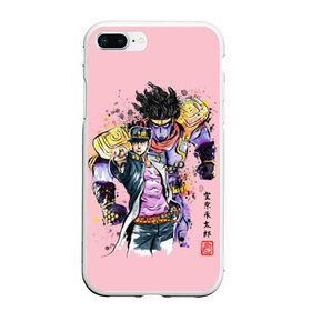 Чехол для iPhone 7Plus/8 Plus матовый с принтом JoJo Bizarre Adventure в Тюмени, Силикон | Область печати: задняя сторона чехла, без боковых панелей | aureo | battle tendency | blood | crusaders | dio | giorno | giovanna | golden | jjba | jojo memes | jojos | jotaro | manga | phantom | stardust | vento aureo | wind | джо джо | манга