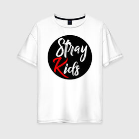 Женская футболка хлопок Oversize с принтом Stray Kids в Тюмени, 100% хлопок | свободный крой, круглый ворот, спущенный рукав, длина до линии бедер
 | 3racha | i.n | jyp nation | k pop | kpop | skz | stray kids | к поп | кпоп | ли ноу | скз | страй кидс | стрэй кидс | сынмина | уджин | феликса | хана | хёнджина | чана | чанбина