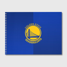 Альбом для рисования с принтом GOLDEN STATE WARRIORS в Тюмени, 100% бумага
 | матовая бумага, плотность 200 мг. | golden state | golden state warriors | gsw | nba | usa | америка | голден стэйт уорриорз | гсв | нба | сша