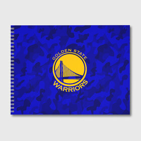 Альбом для рисования с принтом GOLDEN STATE WARRIORS в Тюмени, 100% бумага
 | матовая бумага, плотность 200 мг. | Тематика изображения на принте: golden state | golden state warriors | gsw | nba | usa | америка | голден стэйт уорриорз | гсв | нба | сша