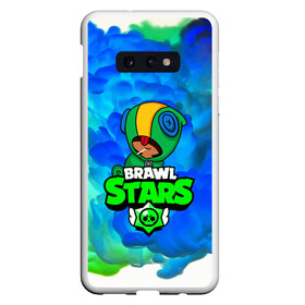 Чехол для Samsung S10E с принтом BRAWL STARS LEON в Тюмени, Силикон | Область печати: задняя сторона чехла, без боковых панелей | 2020 | android | brawl stars | crow | games | leon | mobile game | stars | бравл старс | ворон | игры | леон | мобильные игры