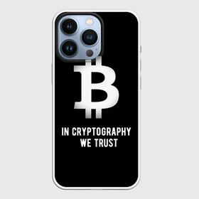 Чехол для iPhone 13 Pro с принтом Биткоин Криптовалюта в Тюмени,  |  | Тематика изображения на принте: in cryptography we trust | биткоин | крипта | крипто | криптовалюта