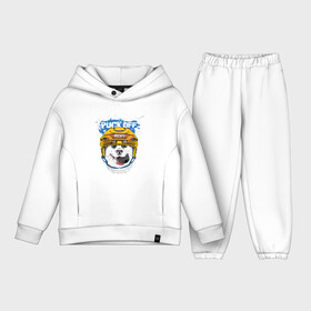 Детский костюм хлопок Oversize с принтом Hockey Dog в Тюмени,  |  | art | dog | dog in the helmet | dog with the puck | doggie | helmet | hockey | puck | арт | пёс | пёсик | собака | собака в шлеме | собака с шайбой | собачка | хоккей | шайба | шлем