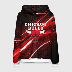 Мужская толстовка 3D с принтом CHICAGO BULLS в Тюмени, 100% полиэстер | двухслойный капюшон со шнурком для регулировки, мягкие манжеты на рукавах и по низу толстовки, спереди карман-кенгуру с мягким внутренним слоем. | Тематика изображения на принте: bulls | chicago | chicago bulls | nba | red bulls | usa | америка | быки | нба | сша | чикаго буллс