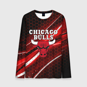 Мужской лонгслив 3D с принтом CHICAGO BULLS в Тюмени, 100% полиэстер | длинные рукава, круглый вырез горловины, полуприлегающий силуэт | Тематика изображения на принте: bulls | chicago | chicago bulls | nba | red bulls | usa | америка | быки | нба | сша | чикаго буллс