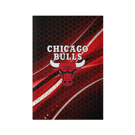 Обложка для паспорта матовая кожа с принтом CHICAGO BULLS в Тюмени, натуральная матовая кожа | размер 19,3 х 13,7 см; прозрачные пластиковые крепления | bulls | chicago | chicago bulls | nba | red bulls | usa | америка | быки | нба | сша | чикаго буллс