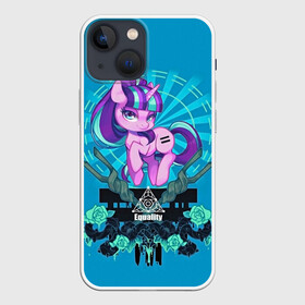 Чехол для iPhone 13 mini с принтом Мой маленький пони в Тюмени,  |  | applejack | little | magic | mlp | my | pinkie pie | pony | rainbow dash | rarity | twilight | дракон | дружба | единорог | искорка | пони | селестия | спайк | сумеречная | это чудо