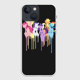 Чехол для iPhone 13 mini с принтом My little pony в Тюмени,  |  | applejack | little | magic | mlp | my | pinkie pie | pony | rainbow dash | rarity | twilight | дракон | дружба | единорог | искорка | пони | селестия | спайк | сумеречная | это чудо