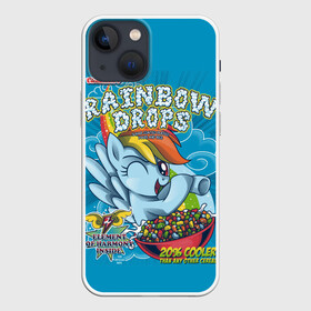 Чехол для iPhone 13 mini с принтом Rainbow brops в Тюмени,  |  | applejack | little | magic | mlp | my | pinkie pie | pony | rainbow dash | rarity | twilight | дракон | дружба | единорог | искорка | пони | селестия | спайк | сумеречная | это чудо