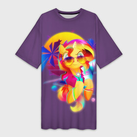 Платье-футболка 3D с принтом My little pony в Тюмени,  |  | applejack | little | magic | mlp | my | pinkie pie | pony | rainbow dash | rarity | twilight | дракон | дружба | единорог | искорка | пони | селестия | спайк | сумеречная | это чудо