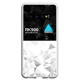 Чехол для Samsung Galaxy S10 с принтом RK900 CONNOR в Тюмени, Силикон | Область печати: задняя сторона чехла, без боковых панелей | Тематика изображения на принте: ai | android | connor | detroit | detroit become human | rk 800 | rk 900 | андроиды | детектив | игра | интерактивное кино | кара | коннор | маркус | роботы | фирменный стиль | экшн