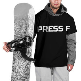 Накидка на куртку 3D с принтом Футболка с надписью PRESS F в Тюмени, 100% полиэстер |  | Тематика изображения на принте: mem meme | press f | мем | мемас | мемы | надписью | чёрный | шрифт