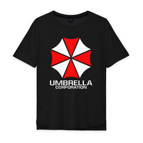 Мужская футболка хлопок Oversize с принтом UMBRELLA CORP в Тюмени, 100% хлопок | свободный крой, круглый ворот, “спинка” длиннее передней части | Тематика изображения на принте: ada wong | biohazard | leon | nemesis | project resistance | raccoon city | re | re3 | resident evil | resident evil 3 | rpd | stars | umbrella | ада вонг | амбрелла | немезис | ужасы
